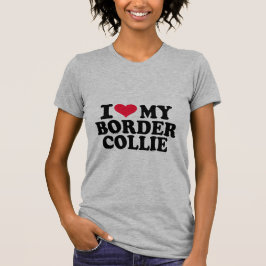 Camiseta Eu amo meu border collie