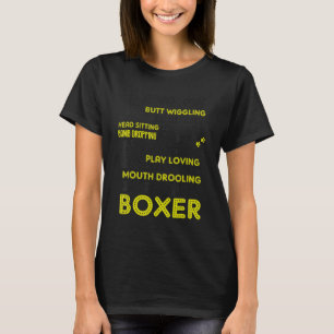Camiseta Eu Amo Meu Boxer Mamãe Pai Cachorro Proprietário