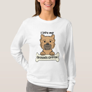 Camiseta Eu amo meu Bruxelas Griffon