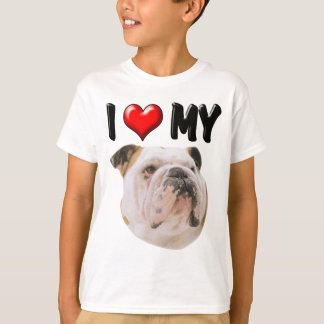 Camiseta Eu amo meu buldogue