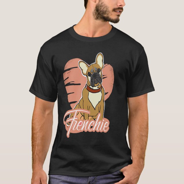 Camiseta Eu Amo Meu Buldogue Francês (Frente)