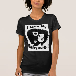 Camiseta Eu amo meu cabelo encaracolado Kinky