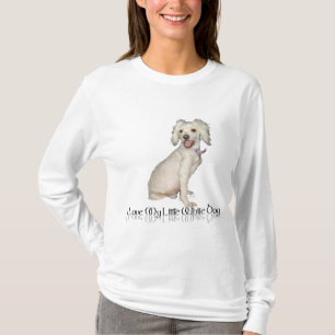 Camiseta Eu Amo Meu Cachorrinho Branco - Mistura de Poodle