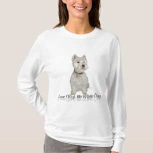 Camiseta Eu Amo Meu Cachorrinho Branco - Westie