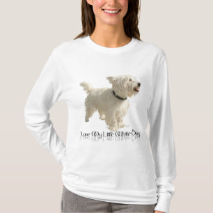 Camiseta Eu Amo Meu Cachorrinho Branco - Westie