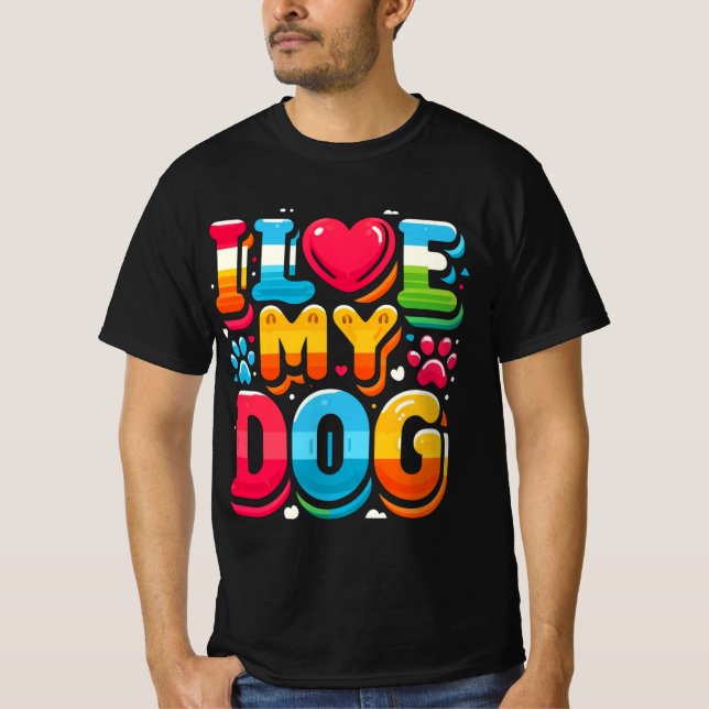 Camiseta Eu Amo Meu Cachorro (Frente)