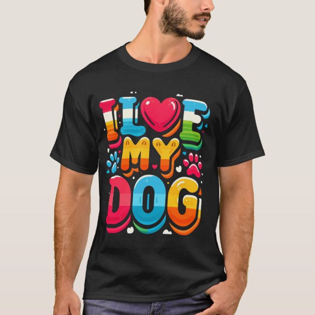 Camiseta Eu Amo Meu Cachorro (Frente)
