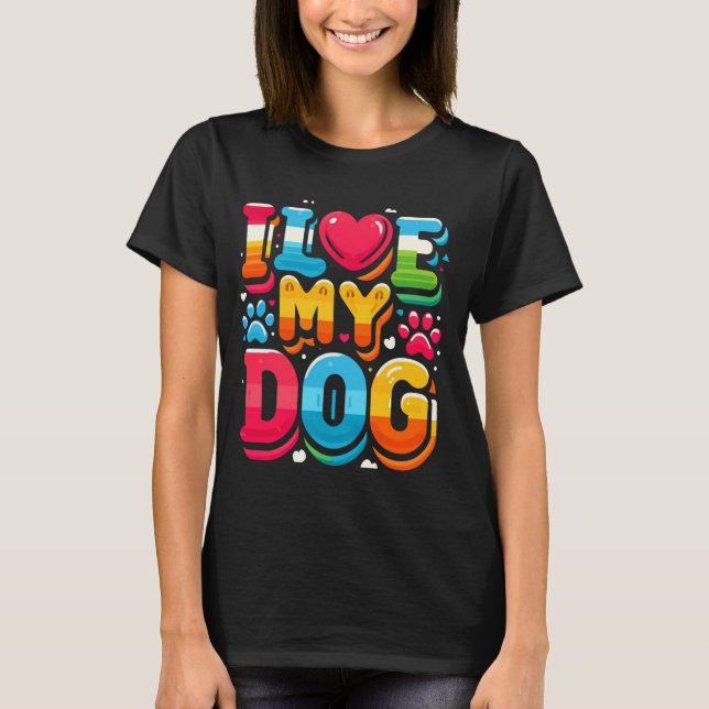 Camiseta Eu Amo Meu Cachorro (Frente)