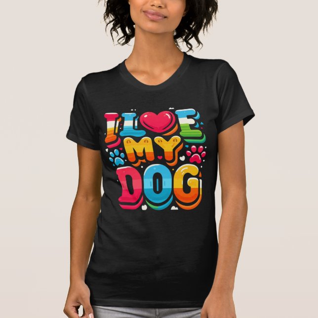 Camiseta Eu Amo Meu Cachorro (Frente)