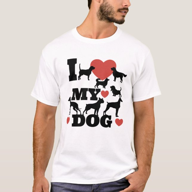 Camiseta Eu amo meu cachorro (Frente)