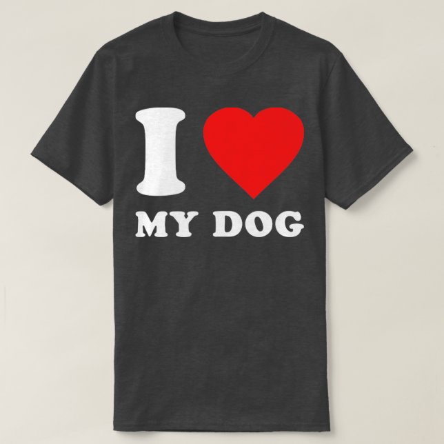 Camiseta Eu Amo Meu Cachorro (Frente do Design)