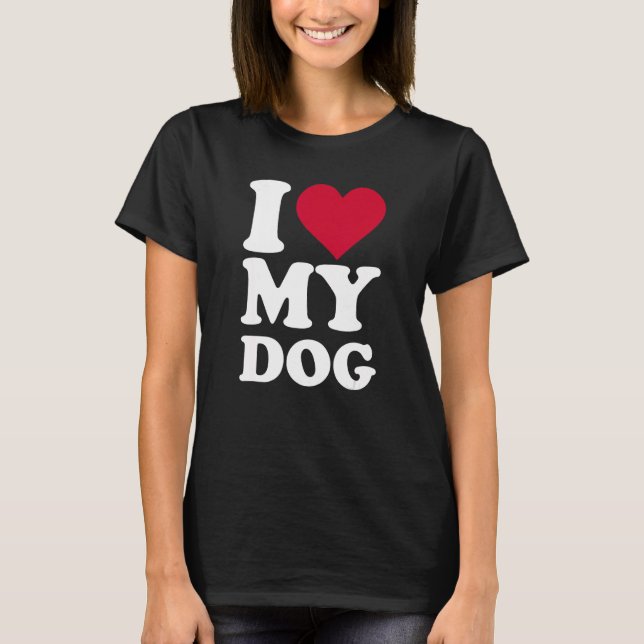 Camiseta Eu amo meu cachorro (Frente)