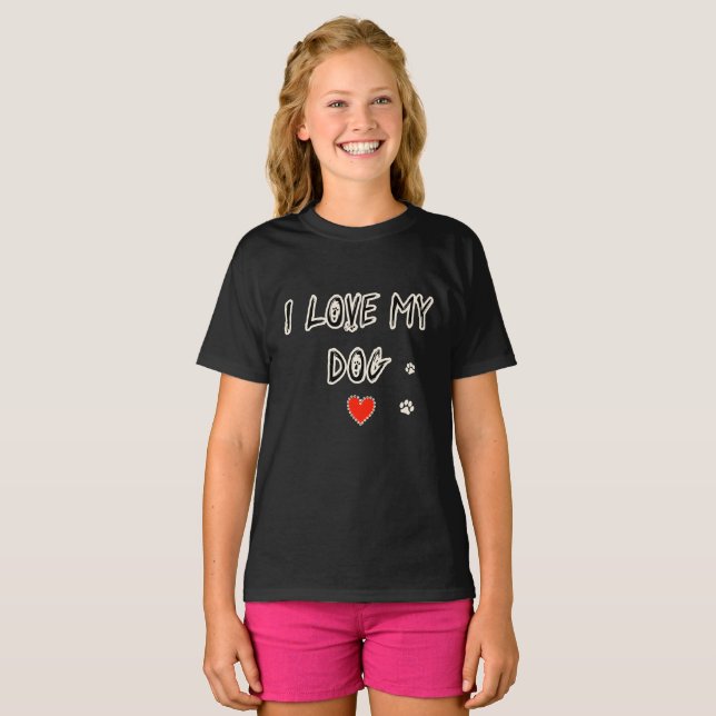 Camiseta Eu amo meu cachorro (Frente Completa)