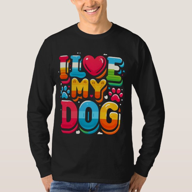 Camiseta Eu Amo Meu Cachorro (Frente)