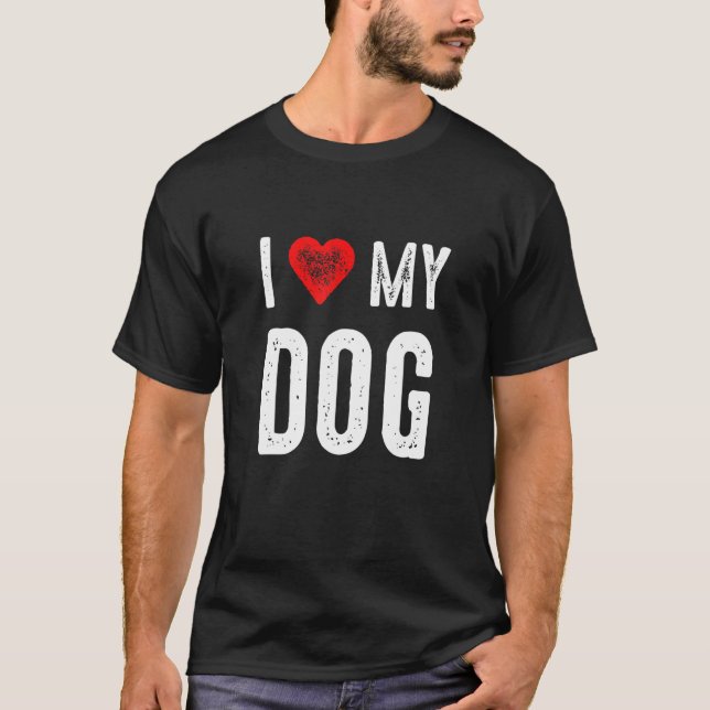 Camiseta Eu Amo Meu Cachorro (Frente)