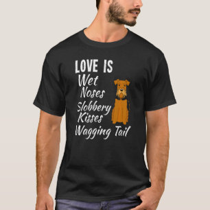 Camiseta Eu Amo Meu Cachorro Airedale Terrier Frase de Cach