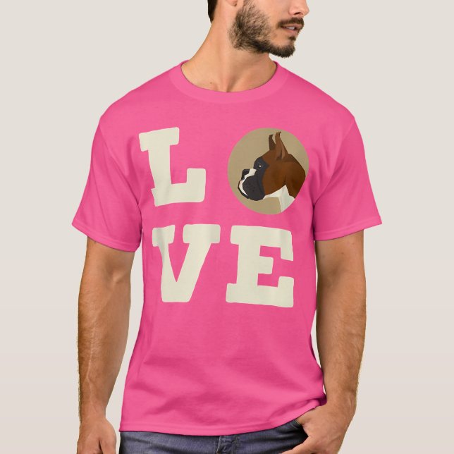 Camiseta Eu Amo Meu Cachorro Bonito Para Lover (Frente)
