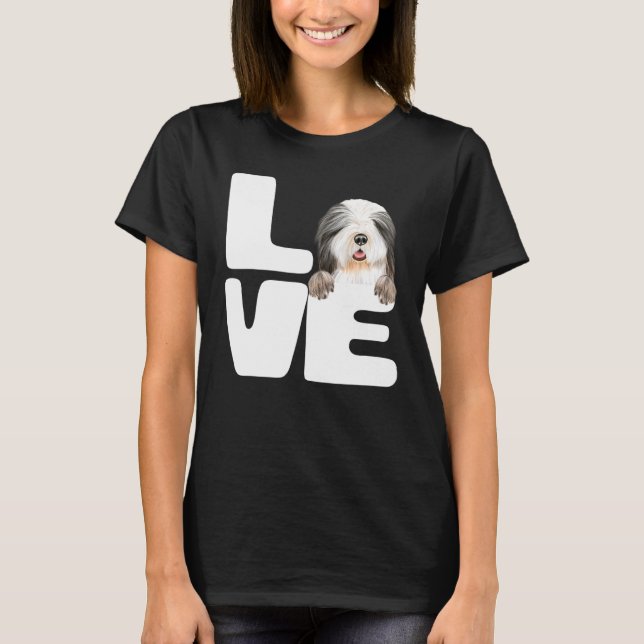 Camiseta Eu Amo Meu Cachorro Collie (Frente)