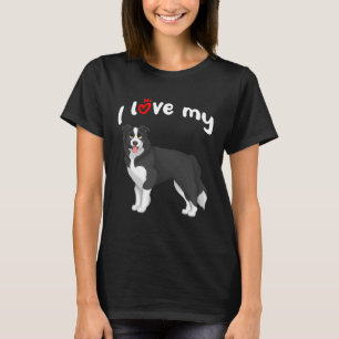 Camiseta Eu Amo Meu Cachorro Collie Fronteira