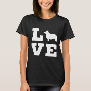 Camiseta Eu Amo Meu Cachorro De Corgi