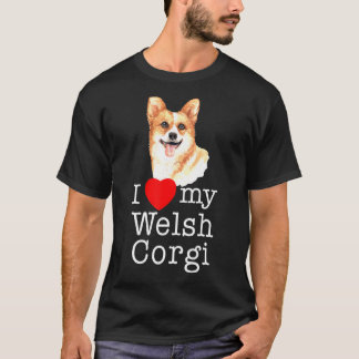 Camiseta Eu Amo Meu Cachorro De Corgi Galês