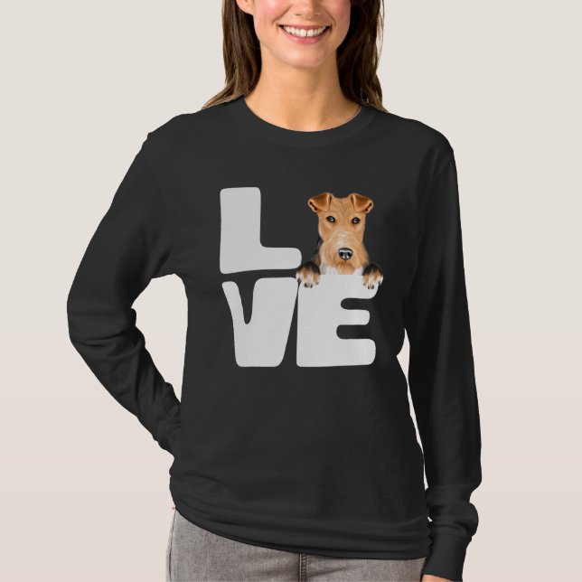 Camiseta Eu Amo Meu Cachorro De Fox Terrier (Frente)