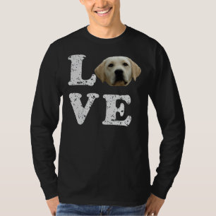 Camiseta Eu Amo Meu Cachorro De Hoodie Labrador Amarelo