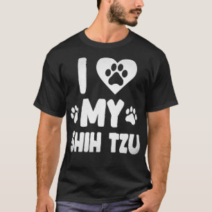 Camiseta Eu Amo Meu Cachorro De Pet Shih Tzu