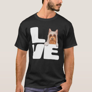 Camiseta Eu Amo Meu Cachorro De Terrier Silky