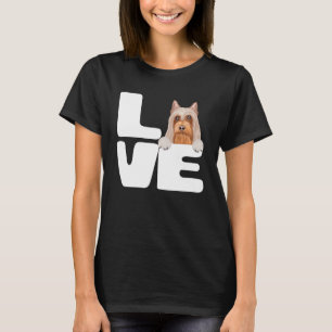 Camiseta Eu Amo Meu Cachorro De Terrier Silky
