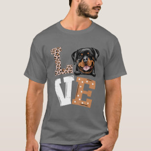 Camiseta Eu Amo Meu Cachorro Engraçado Rottweiler Amantes