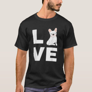 Camiseta Eu Amo Meu Cachorro Francês Cachorro-Grande Francê