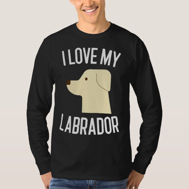 Camiseta Eu Amo Meu Cachorro Labrador (Frente)