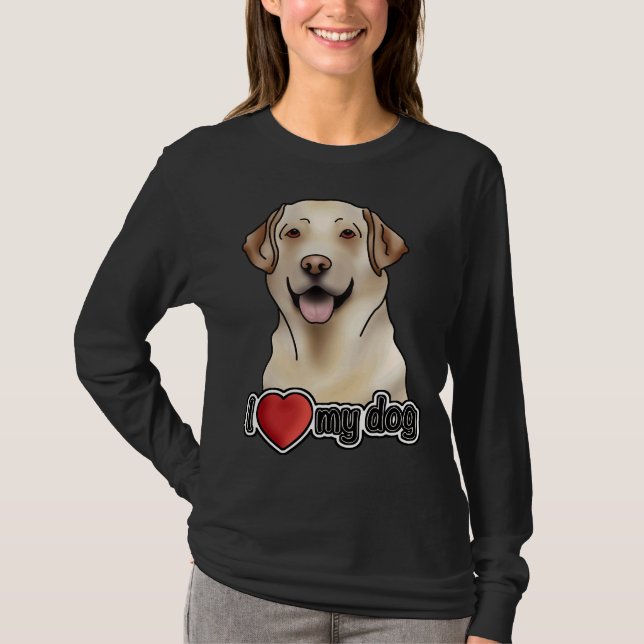 Camiseta Eu Amo Meu Cachorro Labrador Retriever (Frente)