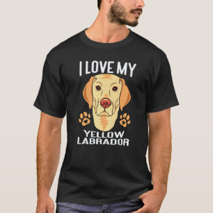Camiseta Eu Amo Meu Cachorro Labrador Retriever Amarelo Mar