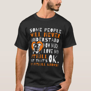 Camiseta Eu Amo Meu Cachorro Pitbull Citação Divertida Mãe