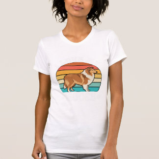 Camiseta Eu Amo Meu Cachorro Retro Collie Alce