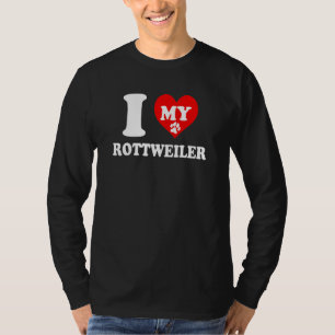 Camiseta Eu Amo Meu Cachorro Rottweiler Criando Pai De Kenn