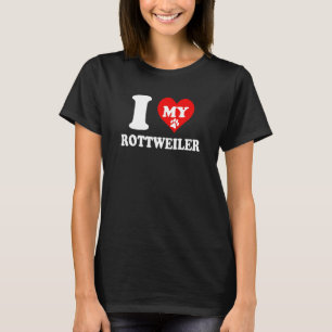 Camiseta Eu Amo Meu Cachorro Rottweiler Criando Pai De Kenn