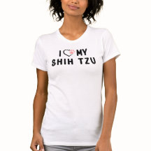 Eu Amo Meu Cachorro Shih Tzu Coração Rosa Pata