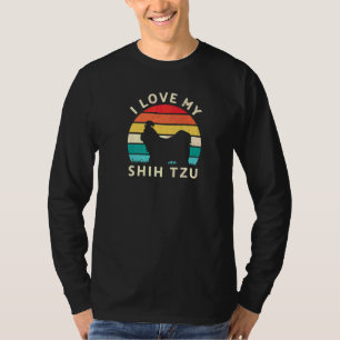 Camiseta Eu Amo Meu Cachorro Shin Tzu Cachorro Cachorro Pet