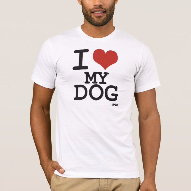 Camiseta Eu amo meu cão (Frente)