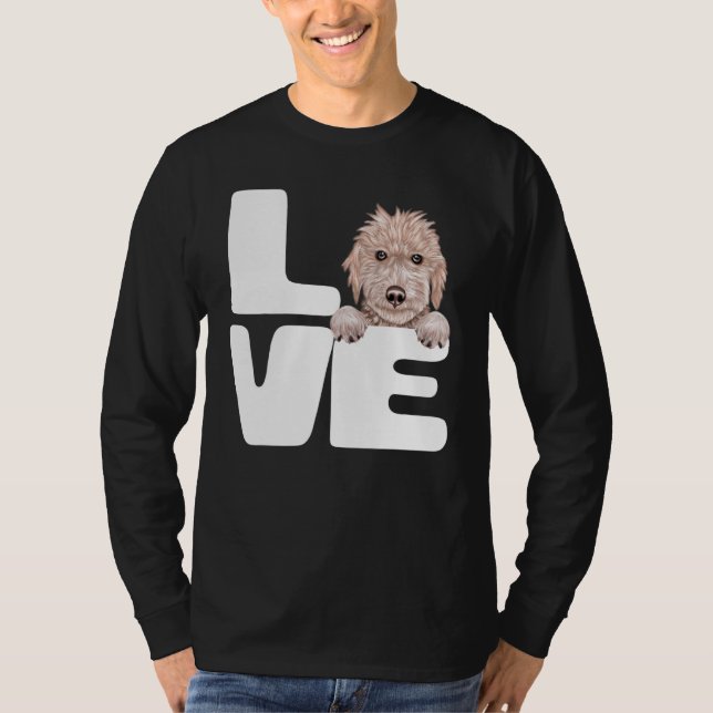 Camiseta Eu Amo Meu Cão Bedlington Terrier (Frente)