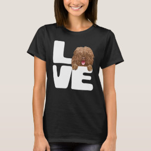 Camiseta Eu Amo Meu Cão de Água Espanhol