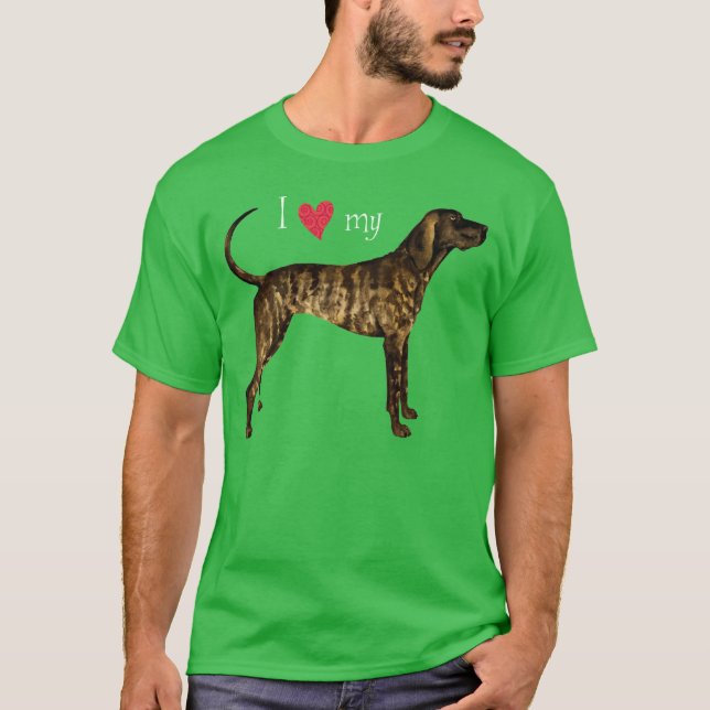 Camiseta Eu amo meu cão de caça (Frente)