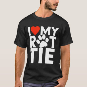 Camiseta Eu Amo Meu Cão De Coração Rottweiler Rottweiler