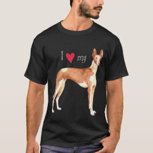 Camiseta Eu amo meu cão de Ibizan