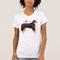 Eu amo meu cão de montanha de Bernese