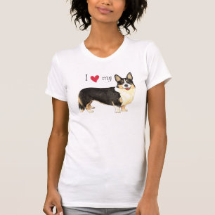Camiseta Eu amo meu Cardigan Welsh Corgi