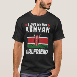 Camiseta Eu amo meu Casal Queniano Quente, Namorada Quênia